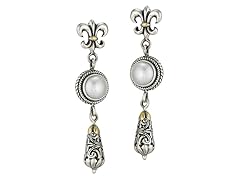 Fleur De Lis Freshwater pearl Stud Earrings