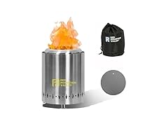 Red Mountain Valley Smokeless Tabletop Fire Pit, Silver