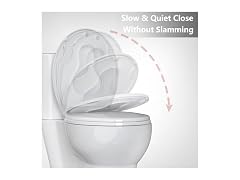 OUTLANE White Elongated Toilet Seat