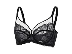 DOBREVA (34E) Women's Sexy Lace Sheer Bra 34E