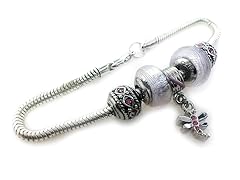 Fiora ''Purple Dragonfly'' Bead Bracelet