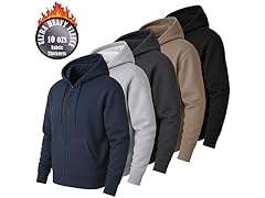 Mens Heavyweight Fleece-Lined Full Zip Hoodie