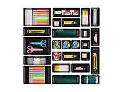 Vtopmart Black 25 PCS Plastic Drawer Organizer