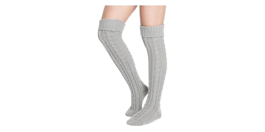 Women s Cable Knit Over the Knee Socks