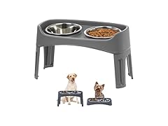 IRIS USA Elevated Dog Bowls Adjustable Stand