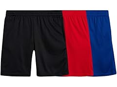 3PK Boys Performance Mesh Shorts