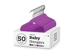 Zober Purple Velvet Baby Hangers 50-Pk