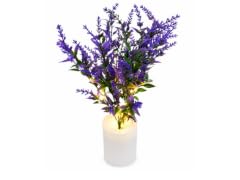 Battery Operated Artificial Lavender Flower Bouquet Nt Light