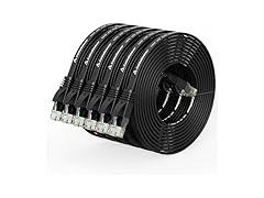 CableGeeker Cat6 Cable 10Ft - 6-Pack, Black
