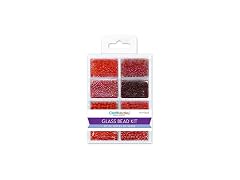Glass Bead Kit, 45g, Rocailles/Seed/Bugles, Rouge