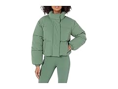 Amazon  Essentials Cropped Puffer Jacket Sage Green 3X