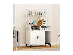 GOCAPTAIN Cat Litter Box Enclosure with Shelf Storage