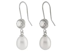 Bezel CZ Leverback Earrings