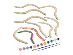 FORWOMLM 10pcs Unfinished Wooden Wiggly Snakes