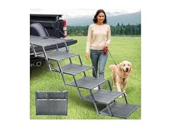 LIALEX W2204 Plastic 6 steps dog ramp for car