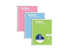 Oxford Spiral Notebooks, 3 Pack