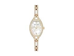 Armitron Women's Rose Gold-Tone Mother of Pearl Dial Crytal Accented Bracelet Watch, 75/5902MPRG (Open Box)