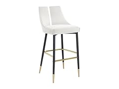 2Pk Sleek Velvet Upholstered Bar Stool