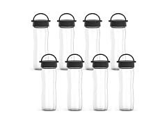 Lifefactory 16oz Glass Water Bottle with Classic Chug Cap, Set of 8