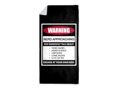 Warning Nerd Approaching Beach Towel