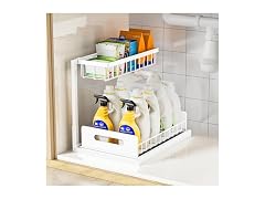 Under Sink Organizer and Storagev1 Pack White