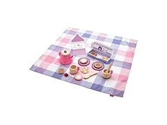 Fisher-Price Wood Pretend Play Toy Picnic Tea Set