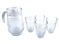 1.3 Ltr Glass Pitcher w/Glass Cups