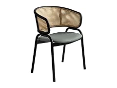 Leisuremod EC20GR-L Ervilla Leather Dining Chairs