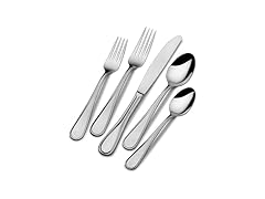 Mikasa Bravo 18.10 45 Piece Stainless Steel Flatware Set, Service for 8
