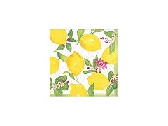 Caspari Limoncello Paper Cocktail Napkins - 20 Per Box