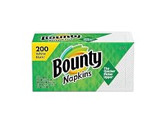 Bounty Paper Napkins, White, 1 Pack, 200 Sheets per Pack