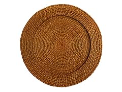 13" Round Rattan Charger- Set/4 Harvest