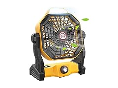 JINLICTE Camping Fan with LED Lantern