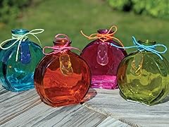 Flip Flop Dangle Glass Bottle Set of 4