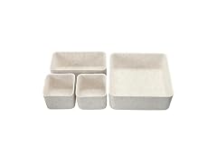 47th & Main 4-Piece Felt Organizer Set, Oat