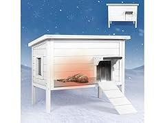 BRIOPAWS Outdoor Insulated Cat House White