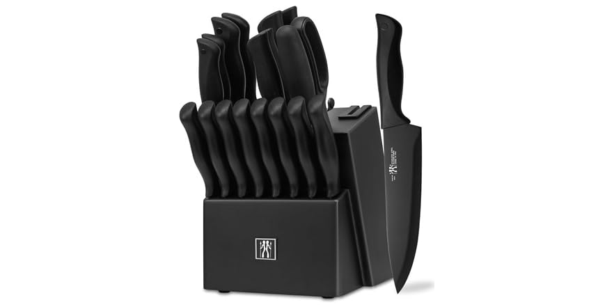 19-Piece Kitchen Knife Set with Block