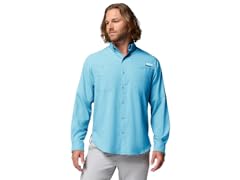 Columbia Mens (3X) PFG Tamiami LS Fishing Shirt Blue