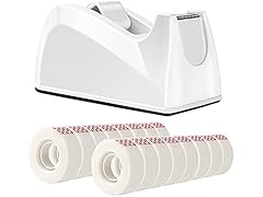 Amazon Basics Tape Dispenser with Refill Rolls - 3/4" x 1300"