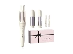 TSUYAGLA White 1"-1.25"-1.5" Barrels Automatic Curling Iron