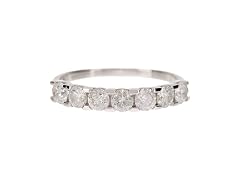1 CT Diamond Wedding Band 14K Gold