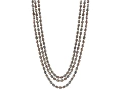 Drop Shaped Grey Endless Necklace