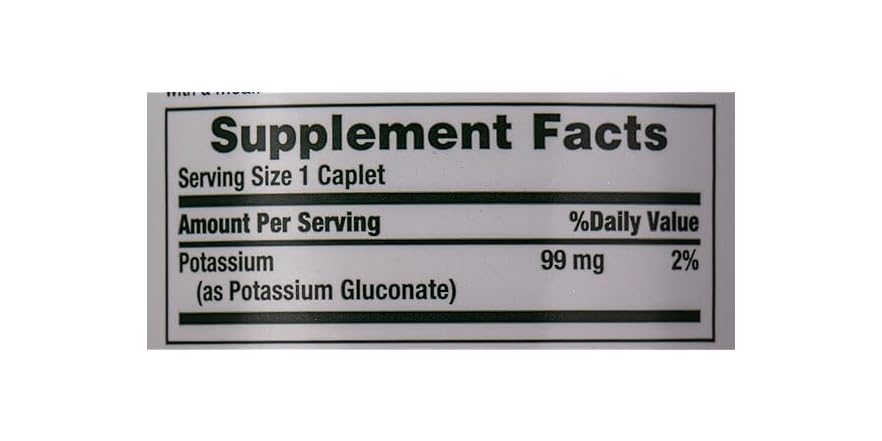 Deflamena Metasium Nature's Bounty Potassium, 100 Caplets