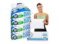 XL Body Wipes for Adults 4 Pack 200 Count
