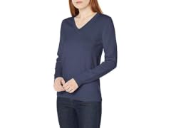 Amazon Essentials Women 100% Cotton V-neck Sweater