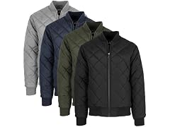 Mens Heavyweight Quilted Bomber Jacket