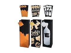 Cakewalk Assorted Metallic Brushstroke Wine Gift Bags