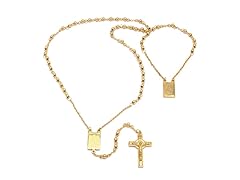 Ladies Rosary Necklace with Cross