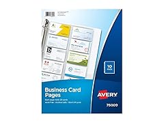 Avery Clear Business Card Organizer Page
