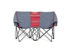SUNNYFEEL Grey-Red Loveseat Camping Chair
